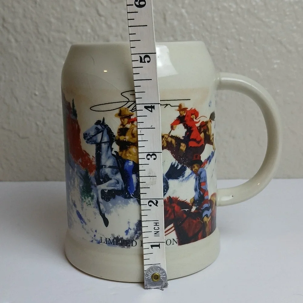 Stetson Limited Edition Western‎ Cowboy Horseback Riding Ceramic Beer Stein
